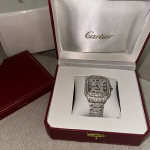 Cartier Silver and White Men's Watch